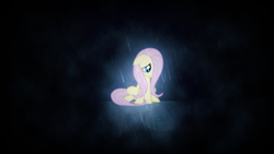 Size: 1920x1080 | Tagged: safe, artist:episkopi, fluttershy, pegasus, pony, female, mare, sad, wallpaper