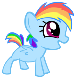 Size: 4890x5000 | Tagged: safe, artist:maximillianveers, rainbow dash, pegasus, pony, absurd resolution, filly, filly rainbow dash, solo, younger