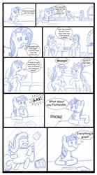 Size: 1748x3147 | Tagged: safe, artist:scritchy, derpibooru import, applejack, fluttershy, rainbow dash, rarity, twilight sparkle, earth pony, pegasus, pony, unicorn, season 2, anticipation, comic, hilarious in hindsight, sketch, twilight snapple