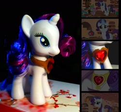 Size: 2088x1924 | Tagged: safe, artist:narxinba222, rarity, pony, brushable, custom, fire ruby, irl, photo, toy