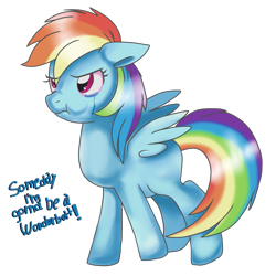 Size: 2000x2000 | Tagged: safe, artist:stockingstreams, rainbow dash, pegasus, pony, crying, dialogue, filly, filly rainbow dash, puffy cheeks, solo, younger