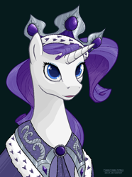 Size: 726x977 | Tagged: safe, artist:marbleyarns, princess platinum, rarity, pony, unicorn, crown, solo