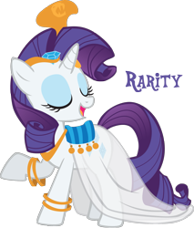 Size: 1517x1781 | Tagged: safe, artist:trotsworth, rarity, pony, unicorn, egyptian, eyes closed, headdress, solo, veil