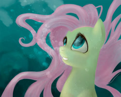 Size: 900x720 | Tagged: dead source, safe, artist:ouyrof, fluttershy, pegasus, pony, solo, underwater, watershy