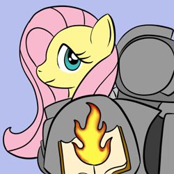 Size: 659x659 | Tagged: safe, fluttershy, pegasus, pony, solo, warhammer (game), warhammer 40k, word bearers