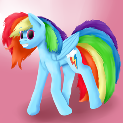 Size: 1200x1200 | Tagged: safe, artist:crashbrowns, derpibooru import, rainbow dash, pegasus, pony, female, grin, mare, smiling, solo