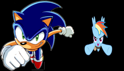 Size: 1274x736 | Tagged: safe, rainbow dash, pegasus, pony, copy and paste, crossover, sonic the hedgehog, sonic the hedgehog (series)