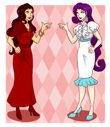 Size: 900x1036 | Tagged: safe, artist:cookie-kween, rarity, asami sato, crossover, humanized, the legend of korra