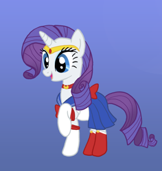 Size: 900x953 | Tagged: safe, artist:cardcaptorkatara, rarity, pony, unicorn, female, horn, mare, sailor moon, sailor scout, solo