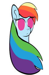 Size: 4250x6500 | Tagged: safe, artist:miragepotato, derpibooru import, rainbow dash, pegasus, pony, absurd resolution, bust, female, mare, no catchlights, no pupils, simple background, solo, transparent background