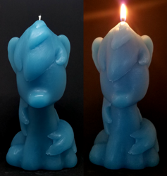 Size: 2475x2613 | Tagged: safe, artist:fire-n-fluff, derpibooru import, rainbow dash, pony, candle, craft, irl, photo