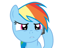 Size: 500x380 | Tagged: safe, artist:s.guri, rainbow dash, pegasus, pony, blue coat, female, mare, multicolored mane, taken