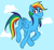 Size: 1604x1478 | Tagged: safe, artist:xanderserb, derpibooru import, rainbow dash, pegasus, pony, cloud, female, mare, solo