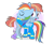 Size: 960x780 | Tagged: safe, artist:dm29, derpibooru import, rainbow dash, windy whistles, pegasus, pony, bouquet, clothes, female, hug, mother and child, mother and daughter, mother's day, parent and child, uniform, wonderbolts uniform