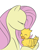 Size: 600x600 | Tagged: safe, fluttershy, pegasus, pony, baby, chocobo, female, final fantasy, mare