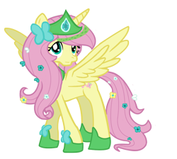 Size: 900x807 | Tagged: safe, artist:schnuffitrunks, fluttershy, alicorn, pony, alicornified, fluttercorn, race swap, simple background, solo