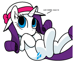 Size: 655x545 | Tagged: safe, artist:claireannecarr, rarity, pony, unicorn, female, hat, horn, mare, white coat