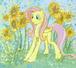 Size: 900x810 | Tagged: safe, artist:minttea-pony, fluttershy, pegasus, pony, female, mare, pink mane, solo, yellow coat