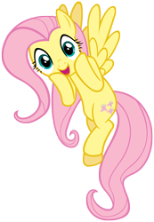 Size: 3301x4763 | Tagged: safe, artist:stabzor, fluttershy, pegasus, pony, simple background, transparent background, vector