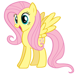 Size: 4000x3878 | Tagged: safe, artist:stabzor, fluttershy, pegasus, pony, simple background, transparent background, vector