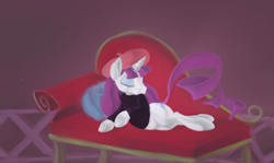 Size: 1511x899 | Tagged: safe, artist:enma-darei, rarity, pony, unicorn, beatnik rarity, beret, clothes, draw me like one of your french girls, hat, solo, sweater