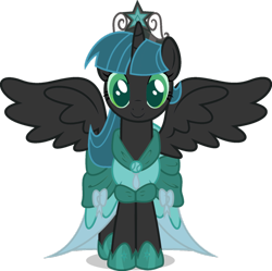 Size: 896x892 | Tagged: safe, artist:blah23z, queen chrysalis, twilight sparkle, twilight sparkle (alicorn), alicorn, changeling, changeling queen, pony, female, mare, recolor, solo
