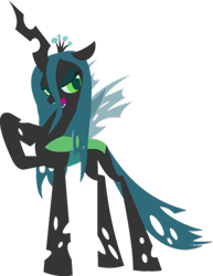 Size: 786x1016 | Tagged: safe, artist:blah23z, queen chrysalis, changeling, changeling queen, minimalist, simple background, solo