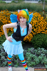 Size: 567x850 | Tagged: safe, artist:pixiekitty, rainbow dash, human, cosplay, irl, irl human, photo