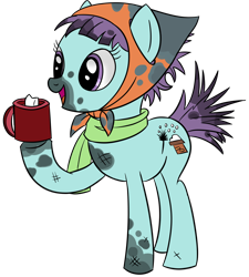 Size: 2500x2783 | Tagged: safe, artist:datapony, a hearth's warming tail, chimney sweep, chocolate, food, hot chocolate, sooty sweeps