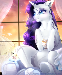 Size: 975x1170 | Tagged: safe, artist:aidapone, derpibooru import, bon bon, derpy hooves, octavia melody, rarity, sweetie drops, earth pony, pony, unicorn, chocolate, cute, female, fluffy, food, hot chocolate, mare, raribetes, snowman, solo