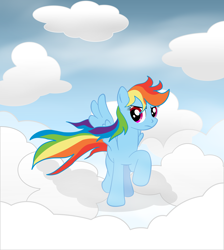 Size: 1280x1428 | Tagged: safe, artist:dcpip, rainbow dash, pegasus, pony, cloud, cloudy, solo