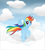 Size: 1280x1428 | Tagged: safe, artist:dcpip, rainbow dash, pegasus, pony, cloud, cloudy, solo