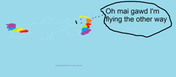 Size: 1280x562 | Tagged: safe, artist:fred2266, rainbow dash, pegasus, pony, 1000 hours in ms paint, flying, masterpiece, ms paint