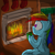 Size: 1000x1000 | Tagged: safe, artist:train wreck, derpibooru import, rainbow dash, pegasus, pony, fireplace, hot chocolate, newbie artist training grounds, solo