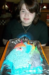 Size: 628x960 | Tagged: safe, rainbow dash, human, brony, cake, irl, irl human, kitchen, photo, tardis