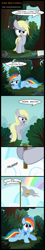 Size: 600x3331 | Tagged: safe, artist:toxic-mario, derpy hooves, rainbow dash, pegasus, pony, comic, filly, flag, muffin