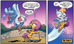 Size: 1162x691 | Tagged: safe, artist:jay fosgitt, idw, rainbow dash, scootaloo, pegasus, pony, spoiler:comic, spoiler:comicff11, idw advertisement, scootalove, upside down