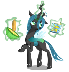 Size: 1700x1772 | Tagged: safe, artist:kas92, queen chrysalis, changeling, changeling queen, female, green eyes, horn, solo