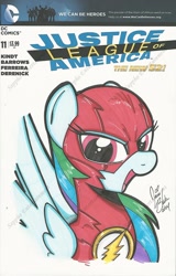 Size: 1024x1599 | Tagged: safe, artist:ponygoddess, rainbow dash, pegasus, pony, crossover, dc comics, justice league, solo, the flash