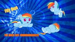 Size: 1920x1080 | Tagged: dead source, safe, artist:sir-teutonic-knight, rainbow dash, pegasus, pony, abstract background, baby, baby dash, baby pony, cute, diaper, female, filly, filly rainbow dash, flying, foal, hnnng, sleeping, solo, vector, wallpaper