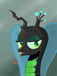 Size: 597x800 | Tagged: source needed, safe, artist:nekanor111, queen chrysalis, changeling, changeling queen, cobra, snake, solo, species swap