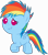 Size: 5500x6195 | Tagged: safe, artist:sir-teutonic-knight, rainbow dash, pegasus, pony, .svg available, absurd resolution, filly, filly rainbow dash, foal, simple background, solo, transparent background, vector, younger