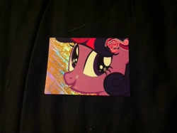 Size: 2592x1936 | Tagged: safe, derpibooru import, twilight sparkle, pony, unicorn, card, female, horn, mare, purple coat, purple mane, shiny, solo