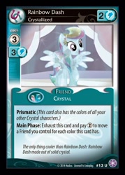 Size: 372x520 | Tagged: safe, rainbow dash, pegasus, pony, card, ccg, crystal games, crystallized, enterplay, mlp trading card game