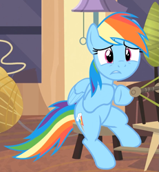 Size: 819x885 | Tagged: safe, screencap, rainbow dash, pegasus, pony, rarity takes manehattan, cute, solo