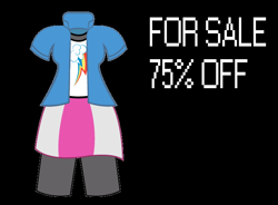 Size: 690x509 | Tagged: safe, rainbow dash, equestria girls, 75%, clothes, cutie mark, for sale, jacket, leggings, shirt, skirt