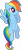 Size: 2000x4633 | Tagged: safe, artist:shutterflyyay, rainbow dash, pegasus, pony, alternate hairstyle, flying, simple background, solo, transparent background, vector