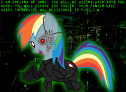 Size: 1484x1080 | Tagged: safe, rainbow dash, pegasus, pony, 1000 hours in ms paint, borg, join the herd, ms paint, star trek, text