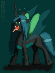 Size: 1200x1600 | Tagged: dead source, safe, artist:blustarpencil, queen chrysalis, changeling, changeling queen, female, solo