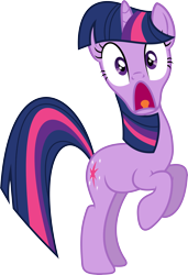 Size: 3415x5001 | Tagged: safe, artist:xpesifeindx, derpibooru import, twilight sparkle, unicorn twilight, pony, unicorn, friendship is magic, female, mare, open mouth, rearing, simple background, solo, transparent background, vector